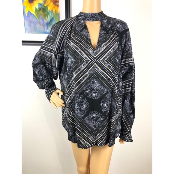 Free People Tops - Free People Oversized Boho Tunic Top Size XS